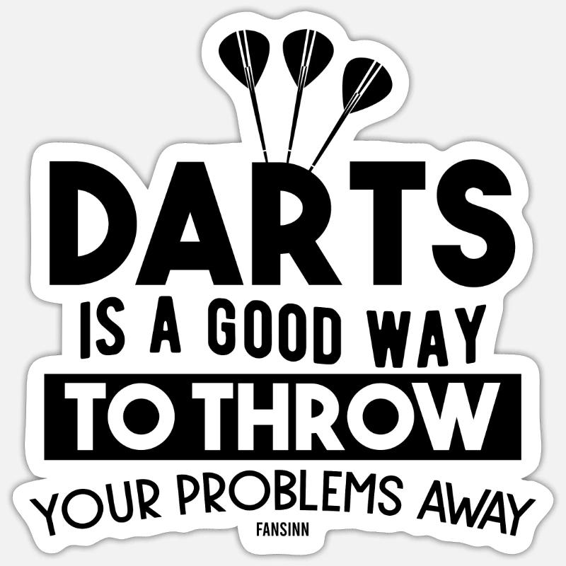 fléchettes Sticker taille S (10 x 10 cm)