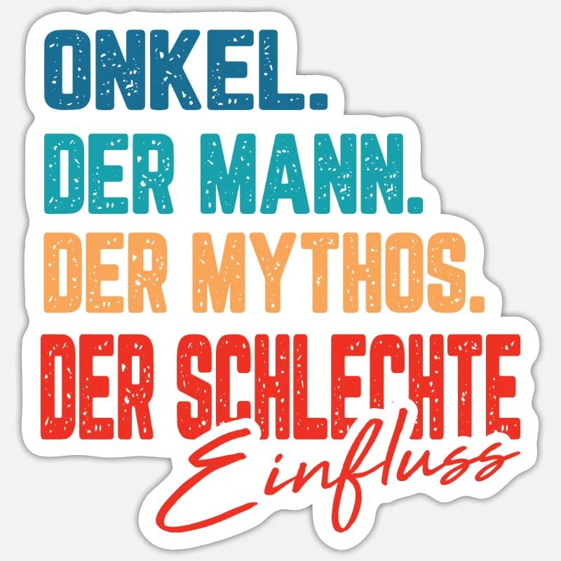 Onkel Bester Schlechter Einfluss Pate Geschenk Sticker Größe S (10 x 10 cm)
