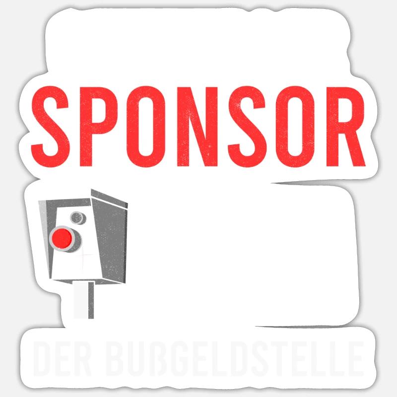 Autotuning Radarkontrolle Auto Sponsor - Sticker Größe S (10 x 10 cm) - Mattweiß