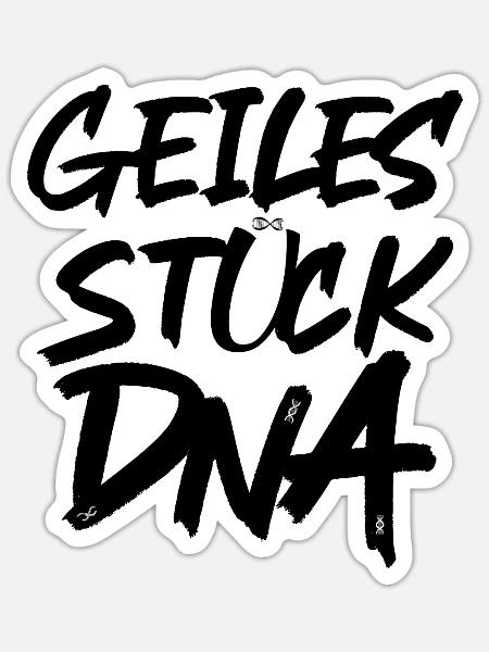 Geiles Stück DNA! - Beliebter Nerd Programmierer - Sticker Größe S (10 x 10 cm) - Mattweiß