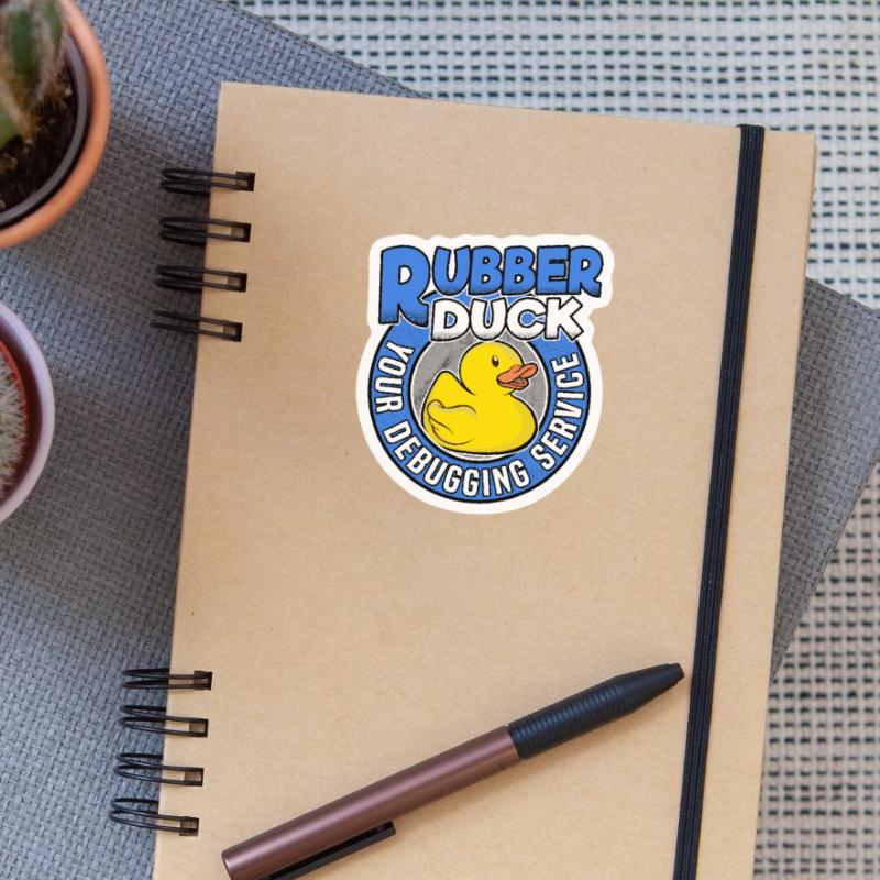 Programmeurs Canard Programmation Debugging Drôle Sticker taille S (10 x 10 cm)