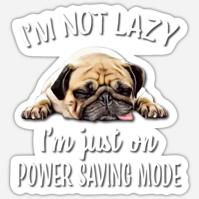 Mops Sticker Größe S (10 x 10 cm)