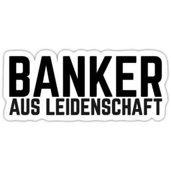 Banker Bankier - Sticker Größe S (10 x 10 cm) - Mattweiß - Vorne