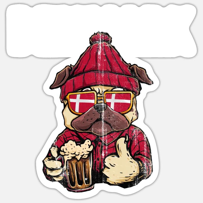 Denmark - Sticker size S (10 x 10 cm) - white matte