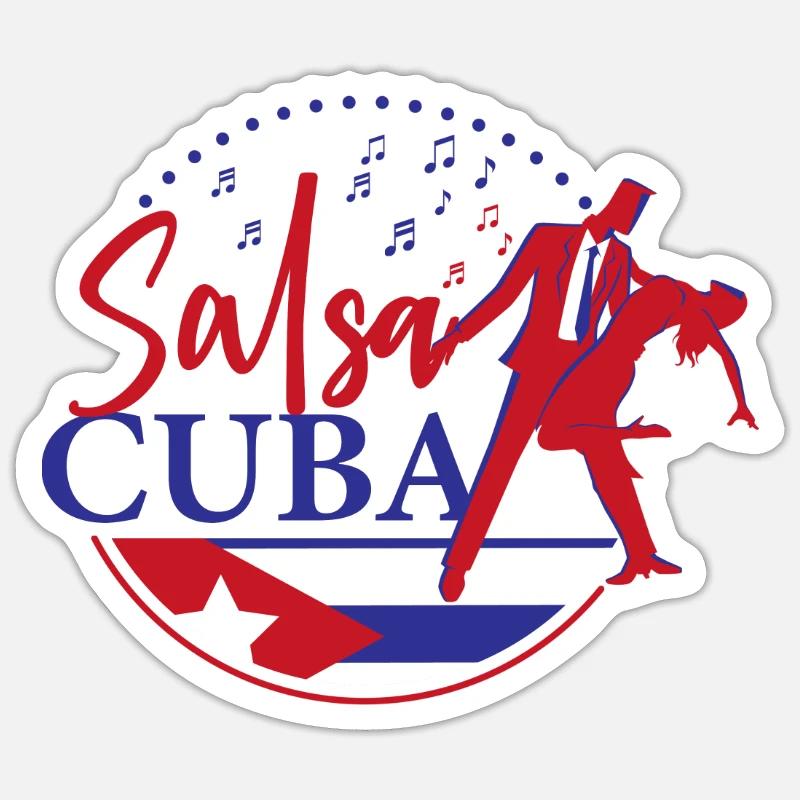 Salsa, Salsa Salsa Dance, tanzen - Sticker Größe S (10 x 10 cm) - Mattweiß
