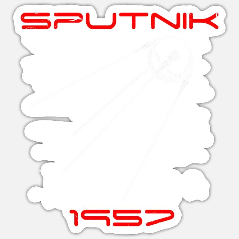 Sputnik UDSSR Sowjetunion Geschenkidee Sticker Größe S (10 x 10 cm)