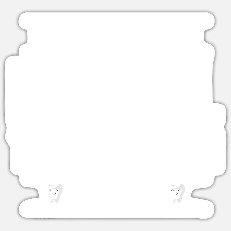 Technicien dentaire - Sticker taille S (10 x 10 cm) - blanc mat