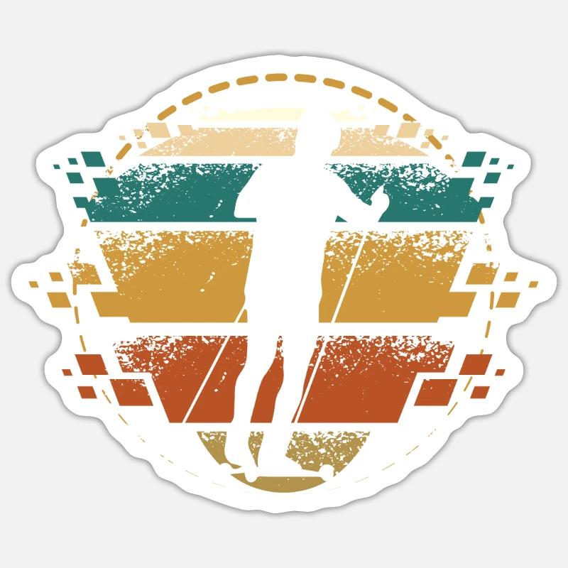 Roller Ski Retro Sticker size S (10 x 10 cm)