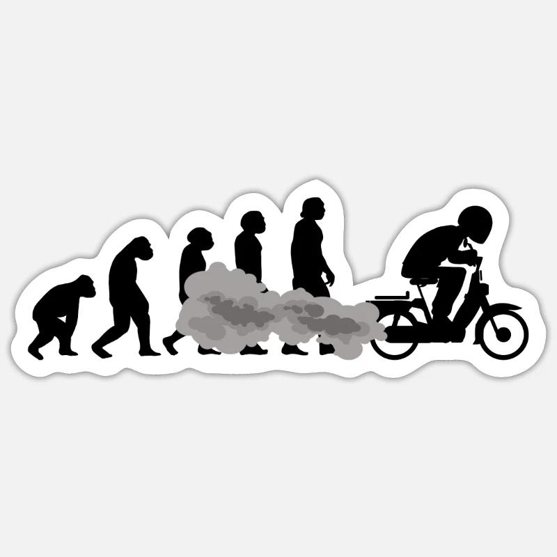 Moped scooter EVOLUTION moped moped driver moped Sticker size S (10 x 10 cm)