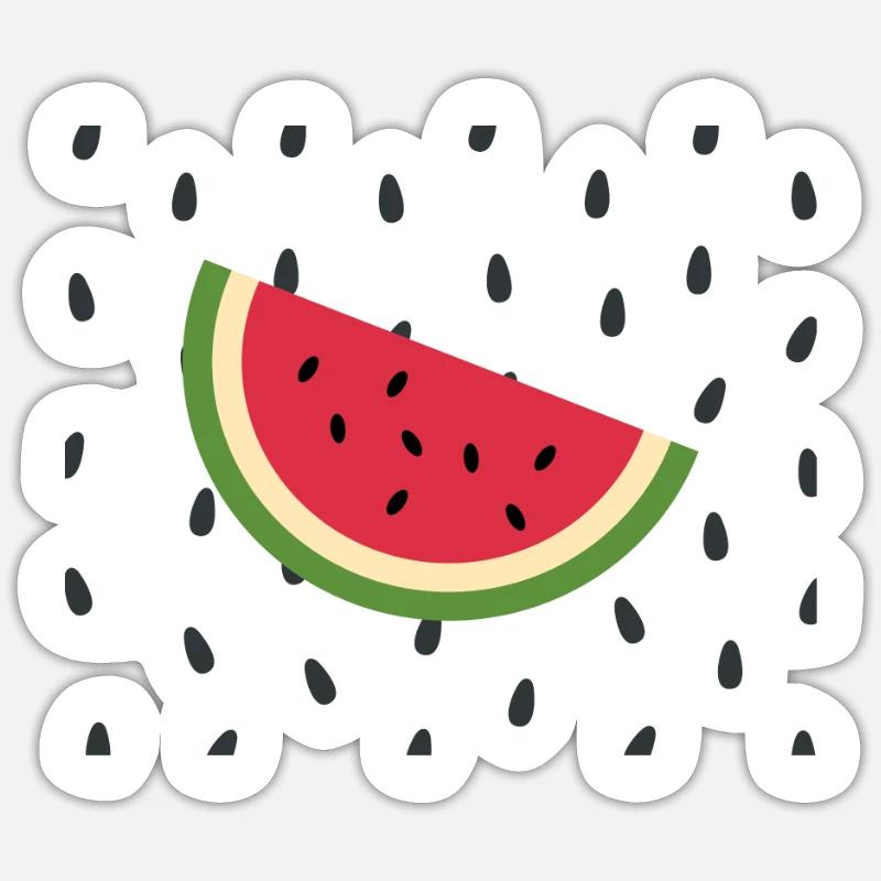Watermelon - Sticker size S (10 x 10 cm) - white matte