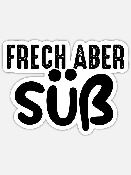 Frechdachs I Frech Aber Süß Kinder Mädchen Junge - Sticker Größe S (10 x 10 cm) - Mattweiß