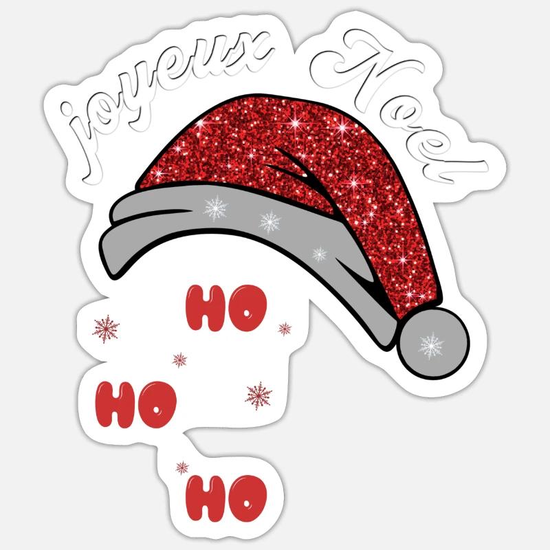 Joyeux Noël - Sticker Größe S (10 x 10 cm) - Mattweiß