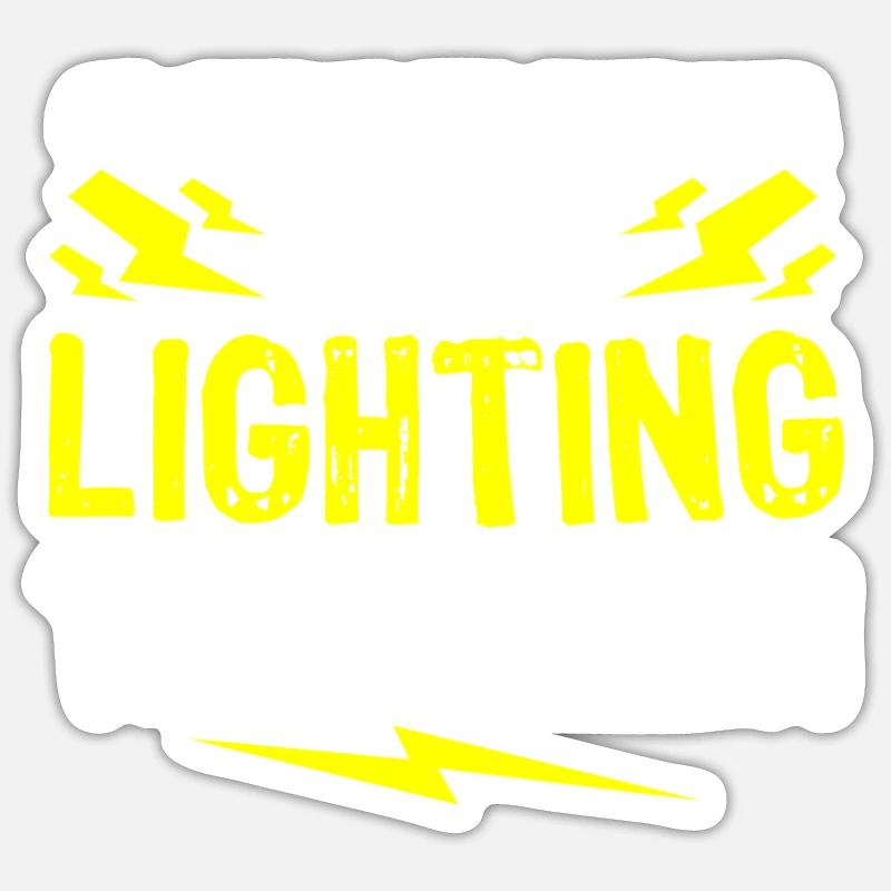 Cadeau de technicien d'éclairage Sticker taille S (10 x 10 cm)