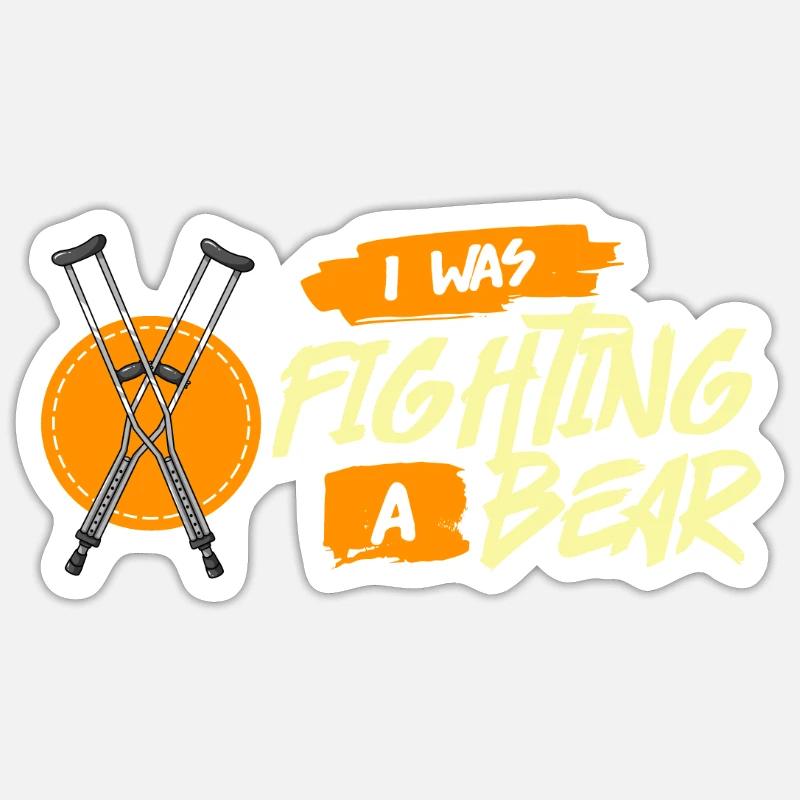 Gebrochenes Bein Knochenbruch Beinbruch Bruch Sticker Größe S (10 x 10 cm)