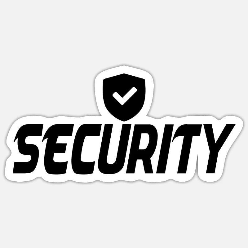 Vérification de sécurité drôle - Sticker taille S (10 x 10 cm) - blanc mat