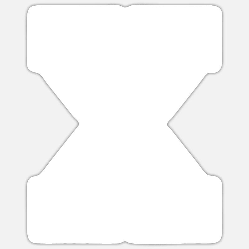 Lettre X - Sticker taille S (10 x 10 cm) - blanc mat