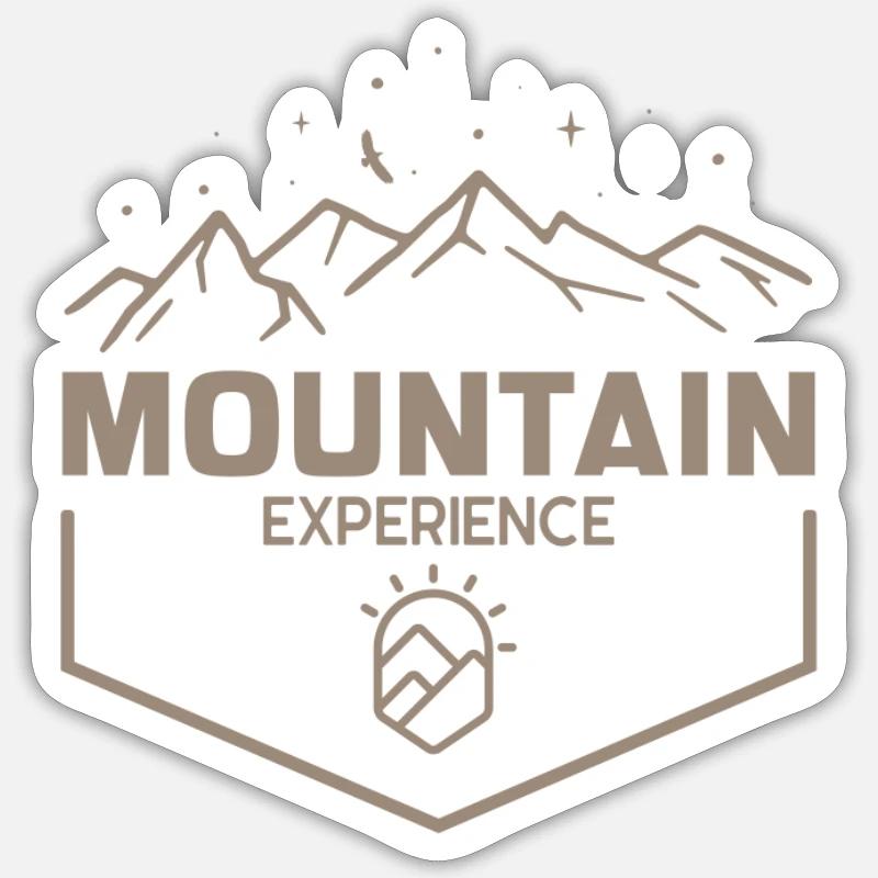 Mountain Experience - Sticker size S (10 x 10 cm) - white matte