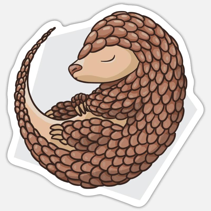 armadillo - Sticker size S (10 x 10 cm) - white matte