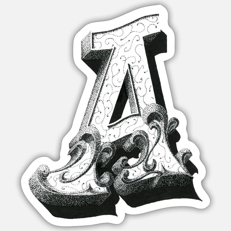 A - Sticker taille S (10 x 10 cm) - blanc mat