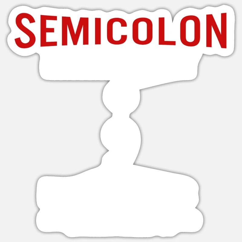 Coder Coding Semicolon Programmierer Computerfreak Sticker Größe S (10 x 10 cm)