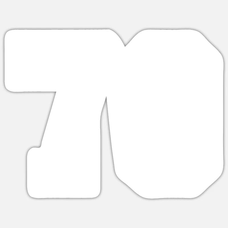 70 - Sticker taille S (10 x 10 cm) - blanc mat