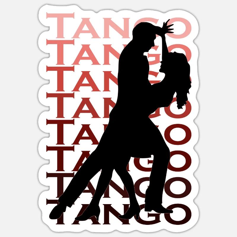 tango - Sticker size S (10 x 10 cm) - white matte