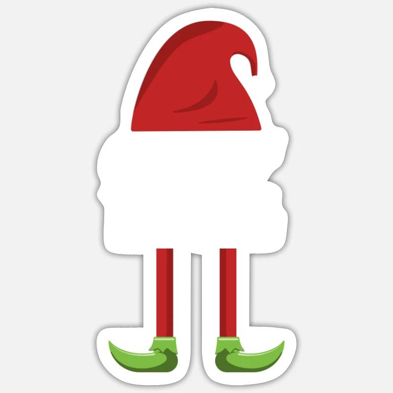 Chef Elfe Mutter Mama Weihnachten - Sticker Größe S (10 x 10 cm) - Mattweiß