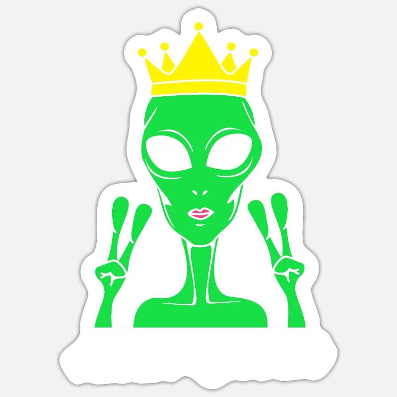 Alien queen - Sticker size S (10 x 10 cm) - white matte