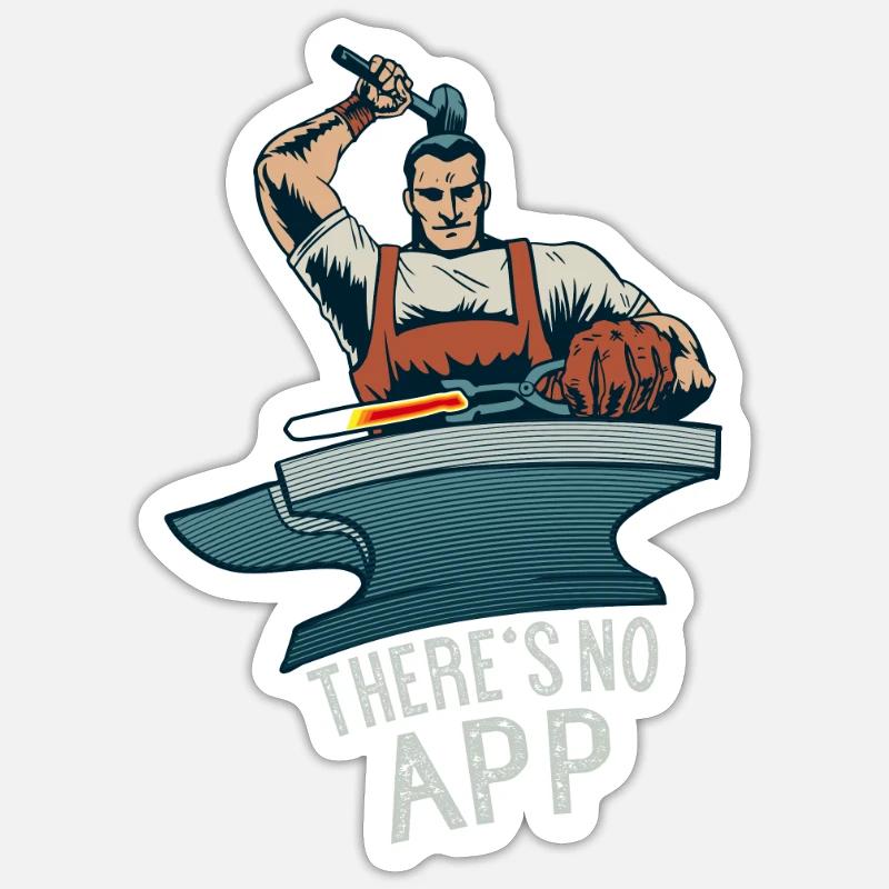 Farrier hoof blacksmith forge blacksmithing Sticker size S (10 x 10 cm)