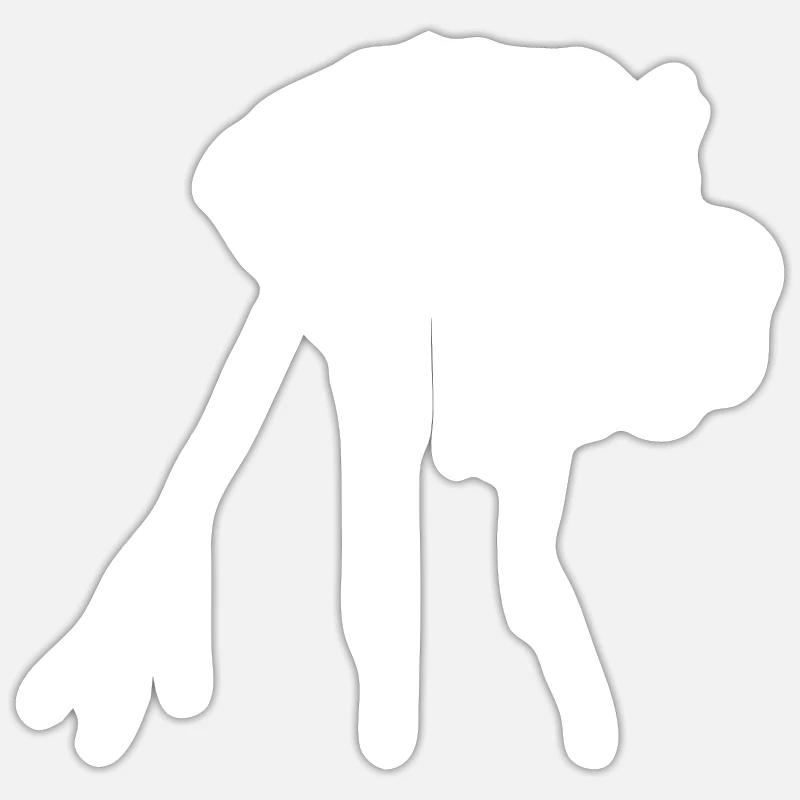 Rhodesian Ridgeback Rüde Geschenk - Sticker Größe S (10 x 10 cm) - Mattweiß