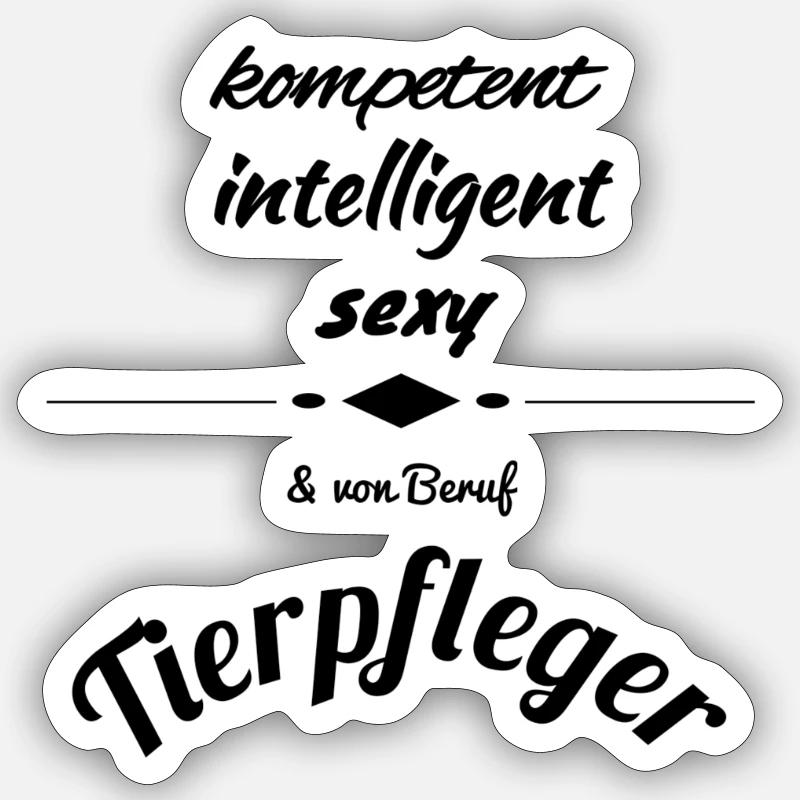 Tierpfleger - Sticker Größe S (10 x 10 cm) - Mattweiß