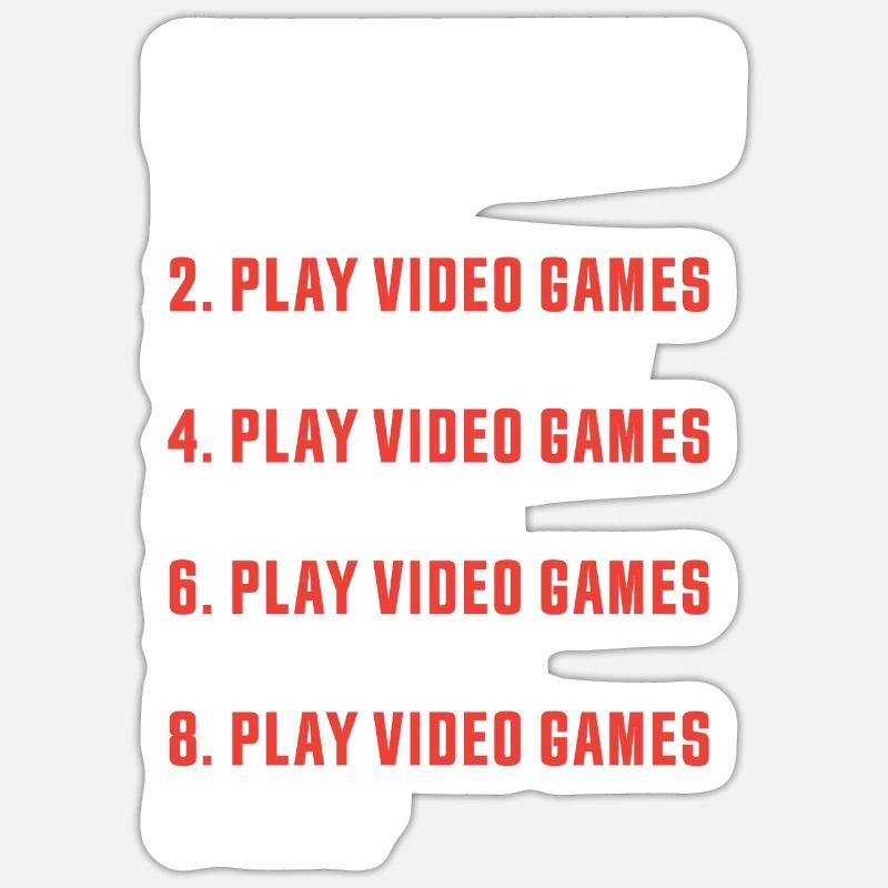 Mit ideelle spil Spil Videospil Gaming - Sticker størrelse S (10 x 10 cm) - mat hvid