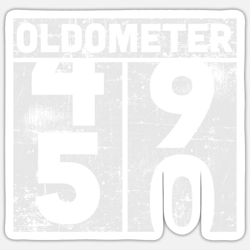 50. Geburtstag - Sticker Größe S (10 x 10 cm) - Mattweiß