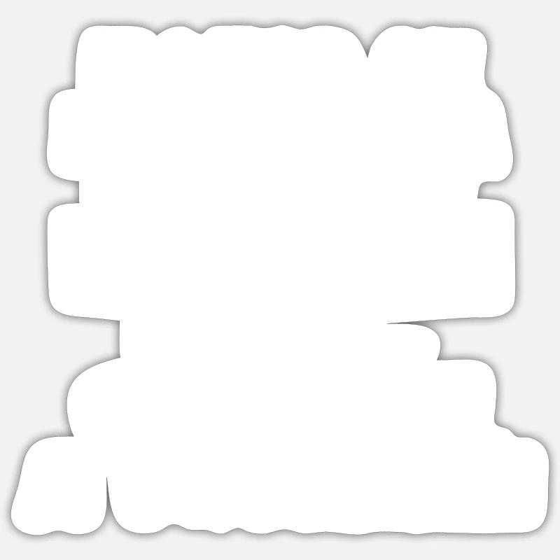 ADHS-Eisgeschenk - Sticker Größe S (10 x 10 cm) - Mattweiß