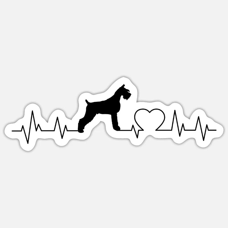 Schnauzer géant - Sticker taille S (10 x 10 cm) - blanc mat