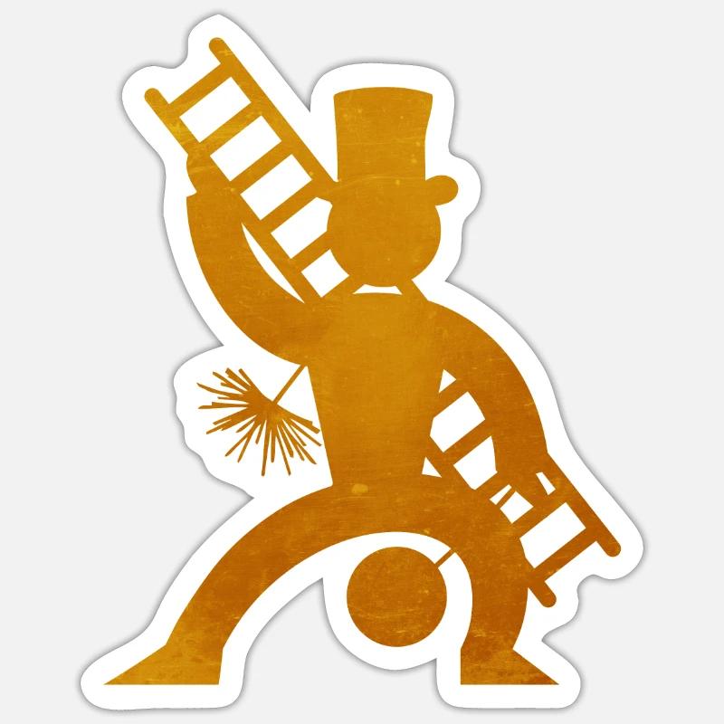 ramoneur - Sticker taille S (10 x 10 cm) - blanc mat