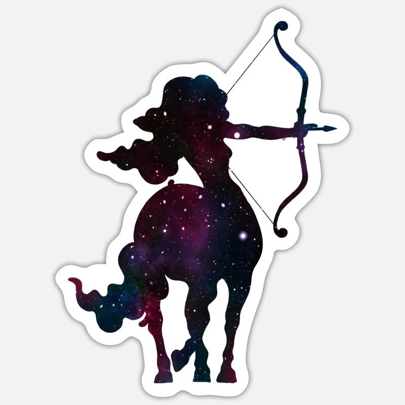 Sagittarius zodiac gift - Sticker size S (10 x 10 cm) - white matte