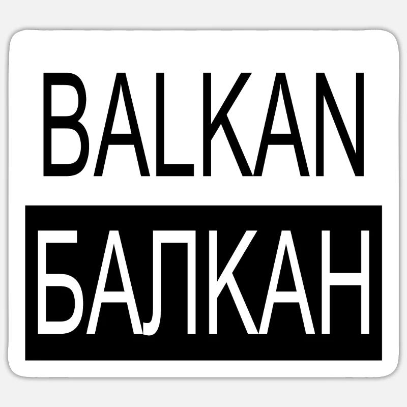 Balkans - Sticker taille S (10 x 10 cm) - blanc mat