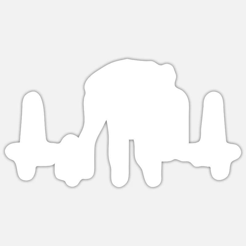Rhodesian Ridgeback EKG - Sticker size S (10 x 10 cm) - white matte