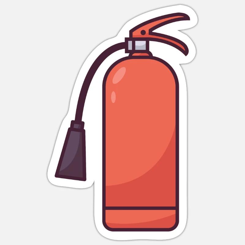 Instrument zur Brandbekämpfung - Sticker Größe S (10 x 10 cm) - Mattweiß