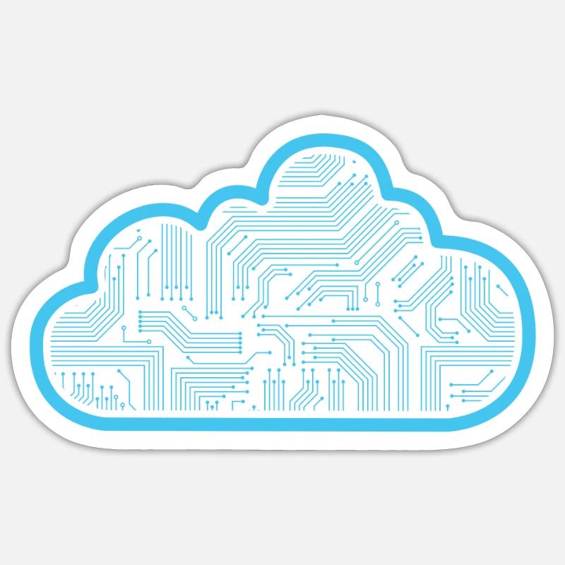 programmeur - Sticker taille S (10 x 10 cm) - blanc mat