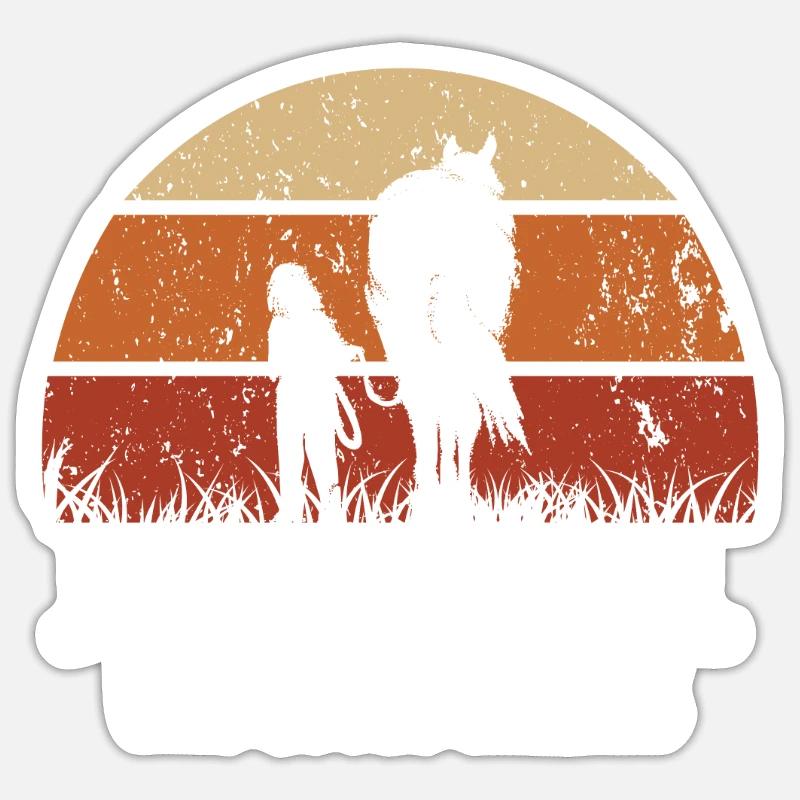 Conception de cheval pour un cavalier Sticker taille S (10 x 10 cm)