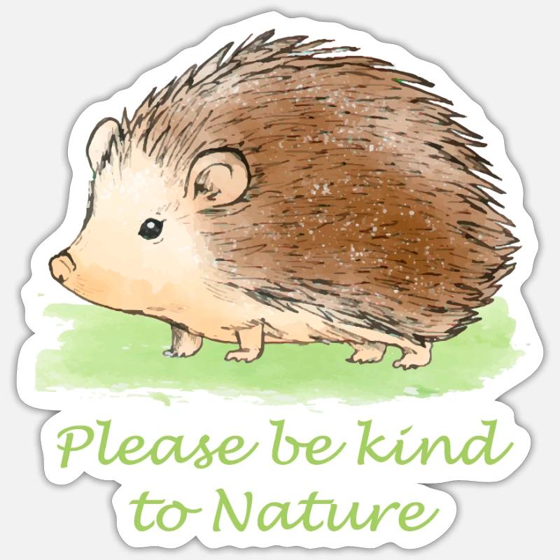 Hérisson de conservation Sticker taille S (10 x 10 cm)