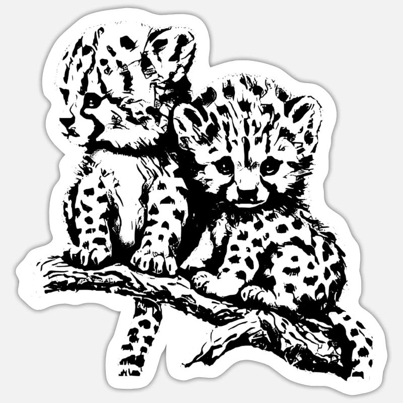 cheetah - Sticker size S (10 x 10 cm) - white matte