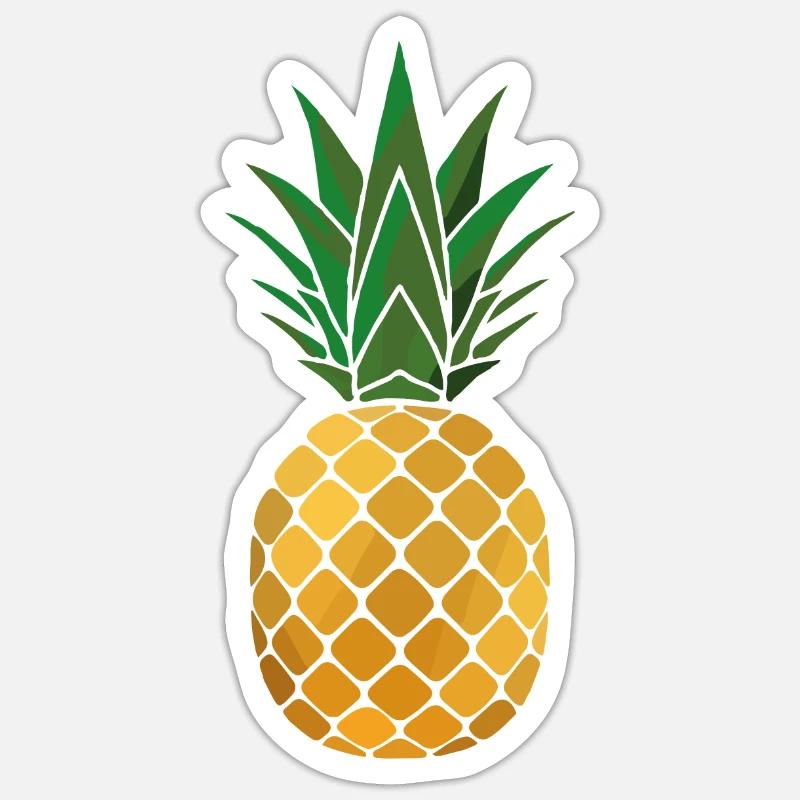 Ananas - Sticker taille S (10 x 10 cm) - blanc mat