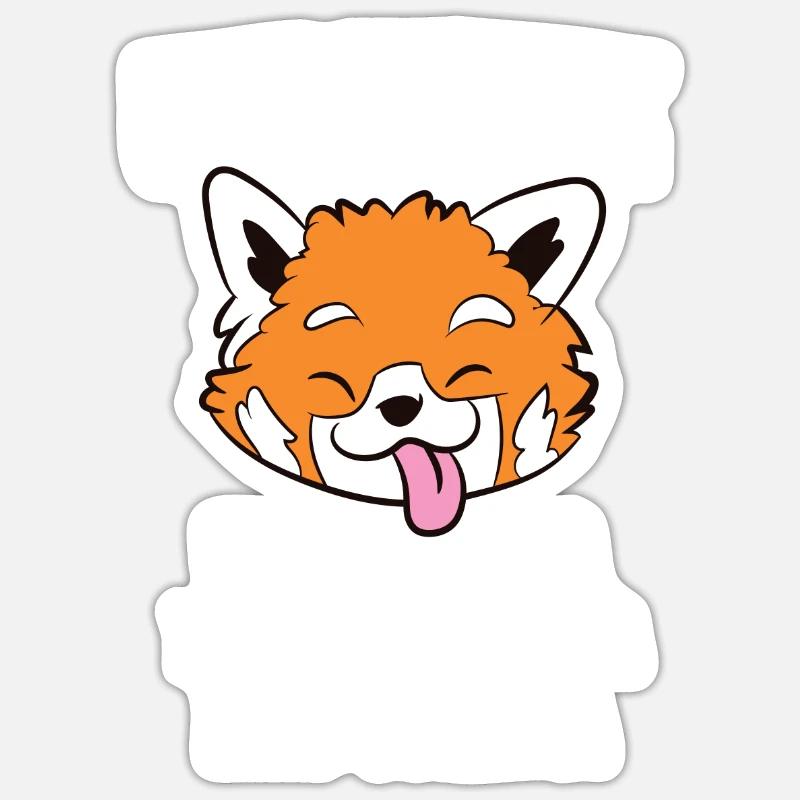 Sei Immer Ein Roter Panda Wenn Du Kannst - Sticker Größe S (10 x 10 cm) - Mattweiß