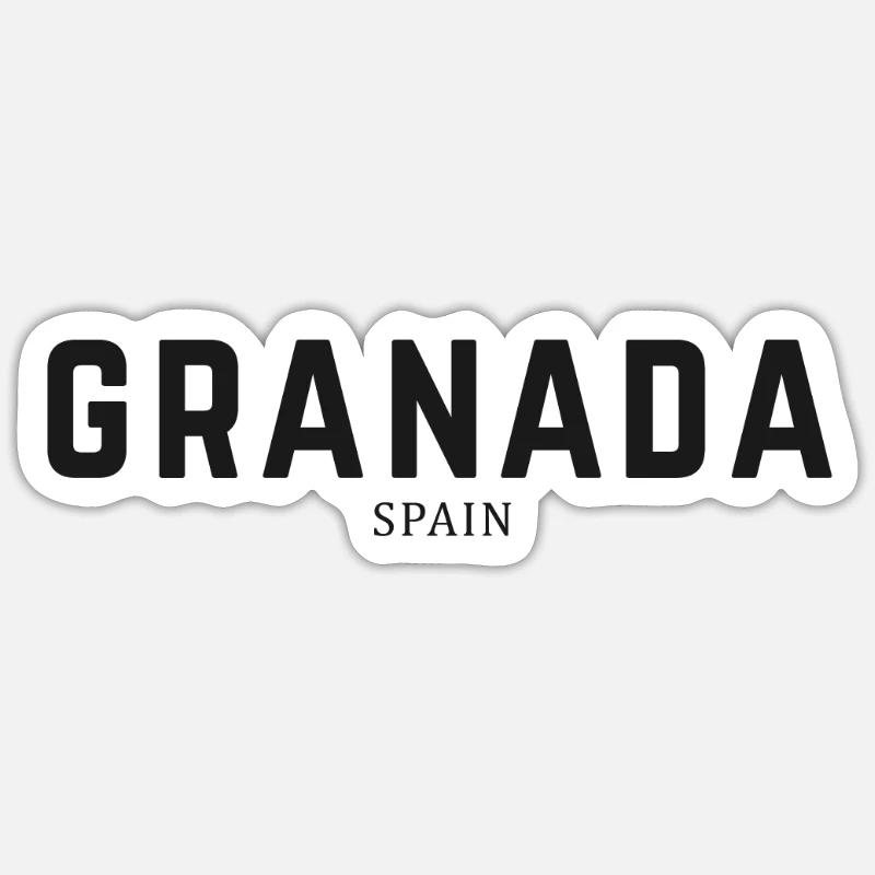 Granada Spanien - Sticker Größe S (10 x 10 cm) - Mattweiß