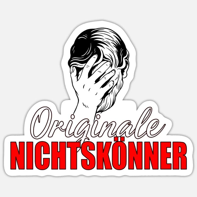 Originale Nichtskönner Handwerk Arbeiter Geschenk - Sticker Größe S (10 x 10 cm) - Mattweiß
