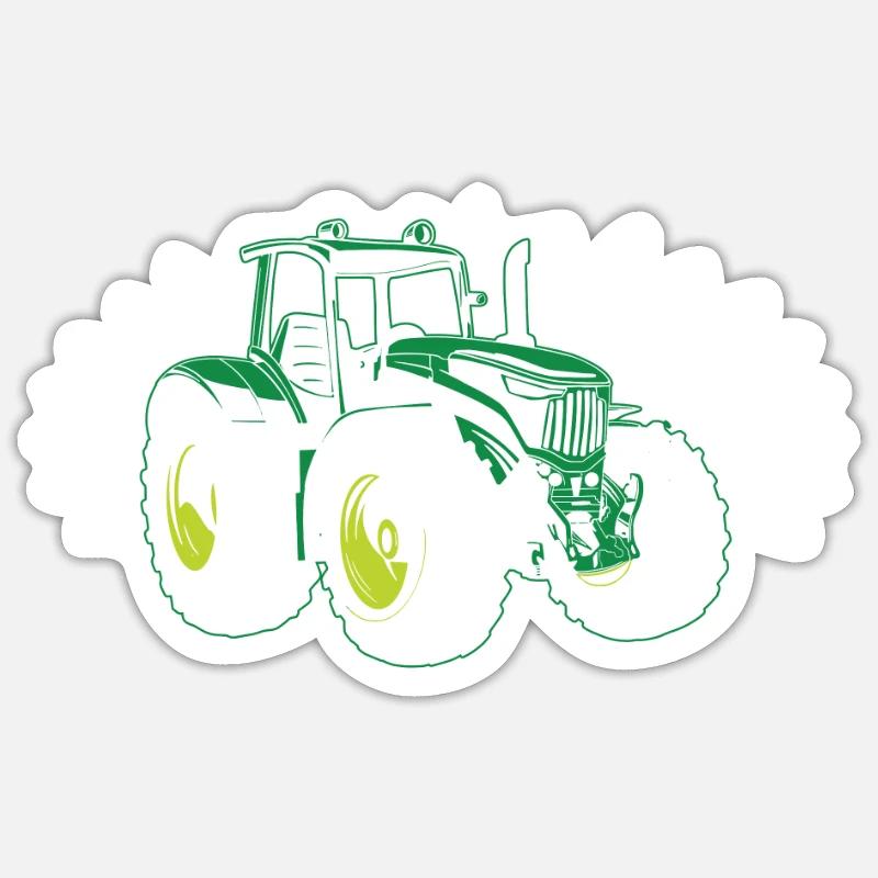 tractor - Sticker size S (10 x 10 cm) - white matte
