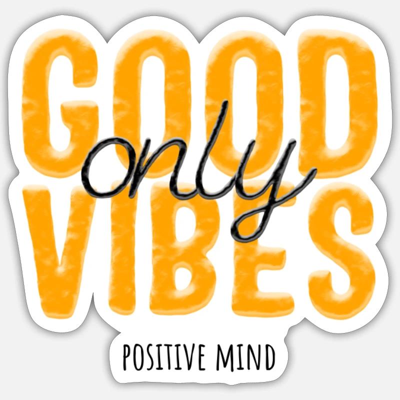 Good vibes only - Sticker size S (10 x 10 cm) - white matte